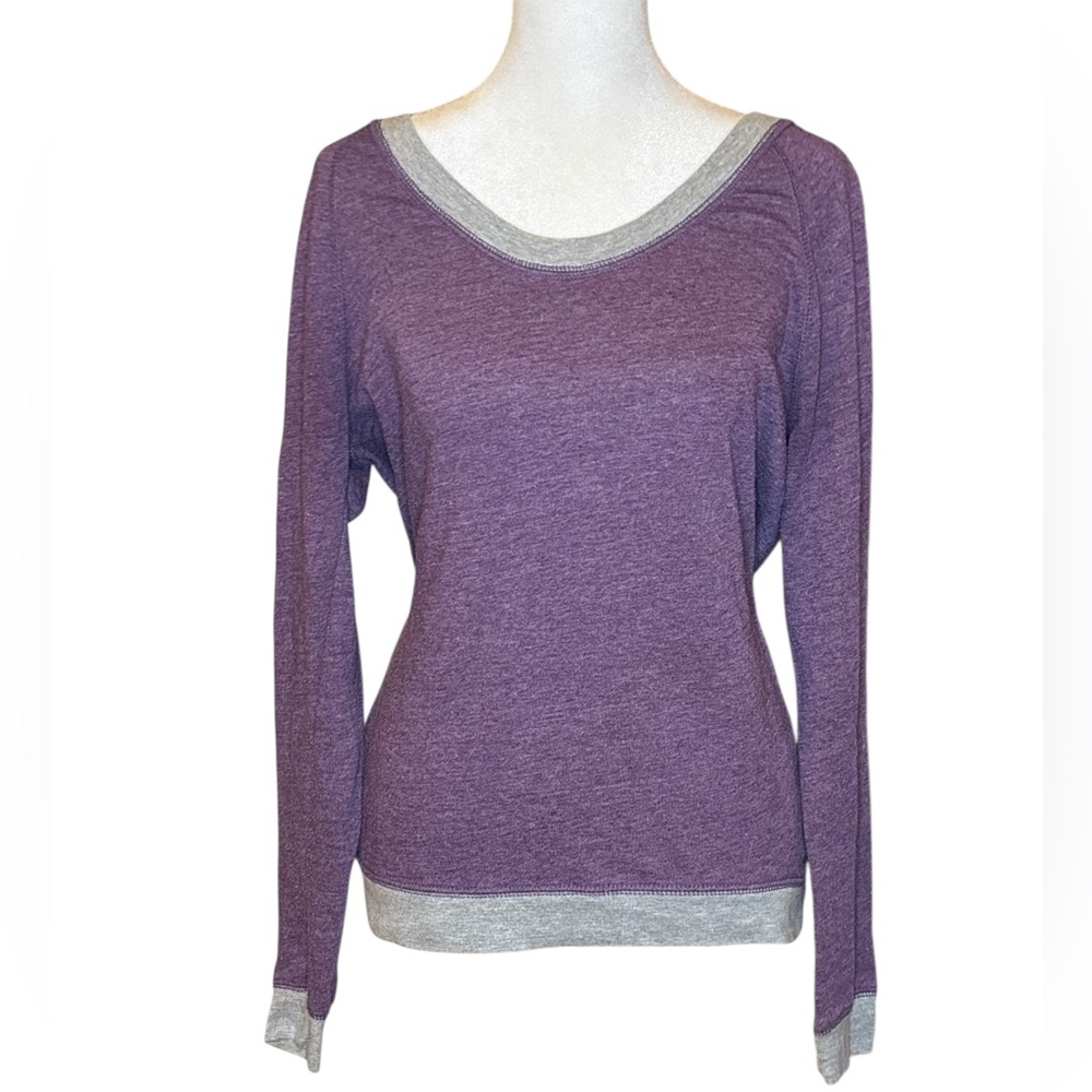Women's Purple and Gray Top